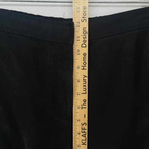 EILEEN FISHER Pants 3X Plus Tencel Twill Tapered Ankle Button Cuff Utility Black - Picture 14 of 16